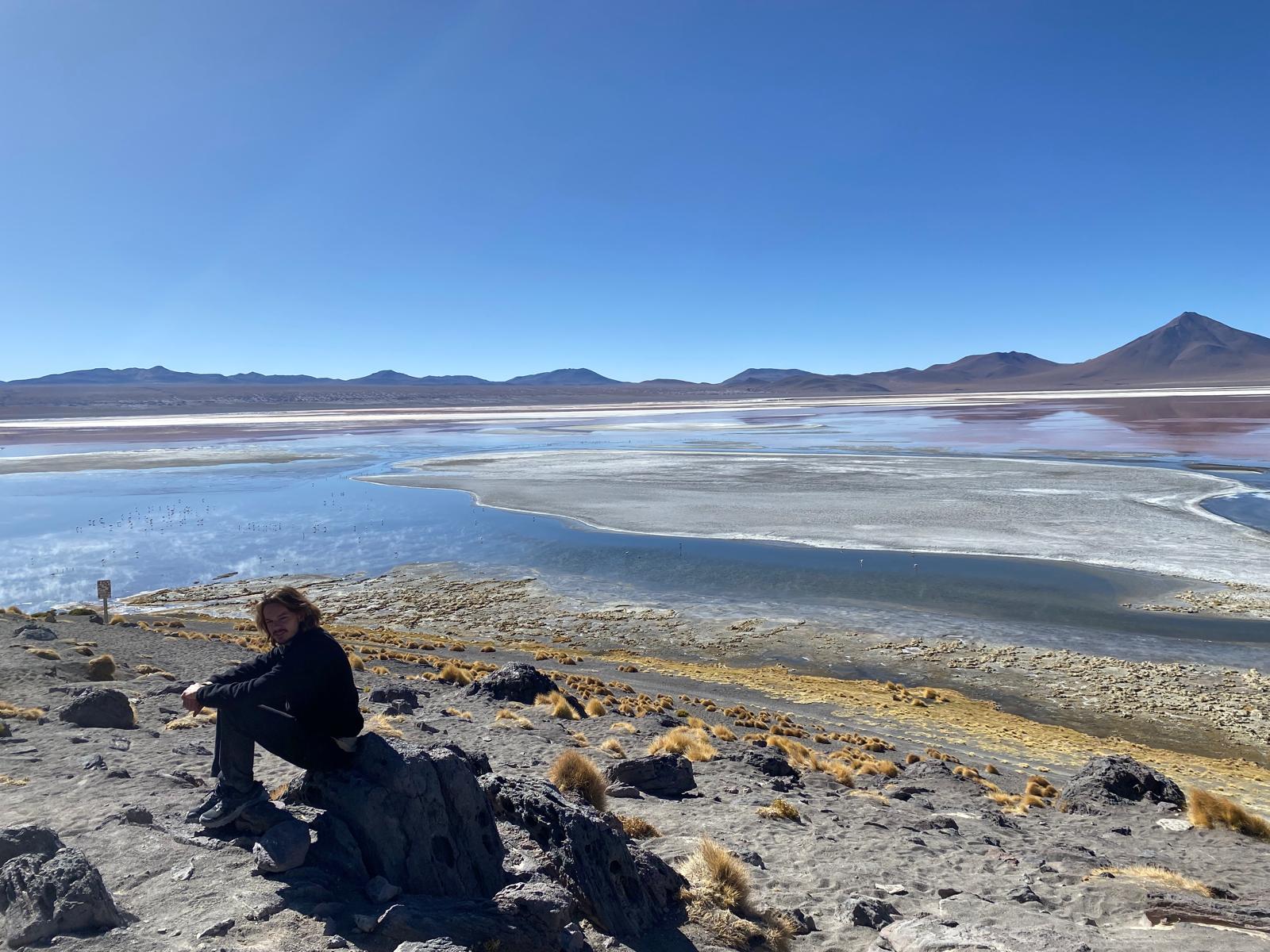 Storm bij Laguna Colorada, Bolivia