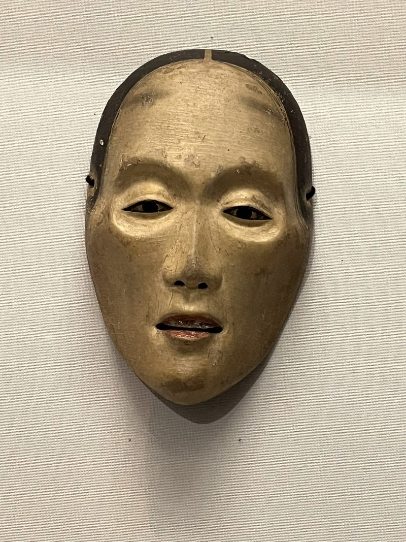 Nohmasker van een vrouw met een afwezige blik
